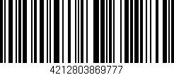 Código de barras (EAN, GTIN, SKU, ISBN): '4212803869777'