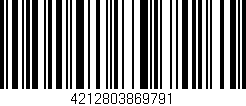 Código de barras (EAN, GTIN, SKU, ISBN): '4212803869791'