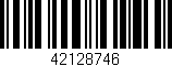 Código de barras (EAN, GTIN, SKU, ISBN): '42128746'