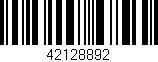 Código de barras (EAN, GTIN, SKU, ISBN): '42128892'