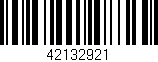 Código de barras (EAN, GTIN, SKU, ISBN): '42132921'