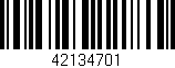 Código de barras (EAN, GTIN, SKU, ISBN): '42134701'