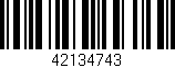 Código de barras (EAN, GTIN, SKU, ISBN): '42134743'