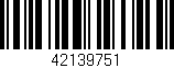 Código de barras (EAN, GTIN, SKU, ISBN): '42139751'