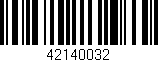 Código de barras (EAN, GTIN, SKU, ISBN): '42140032'