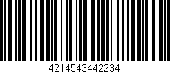 Código de barras (EAN, GTIN, SKU, ISBN): '4214543442234'