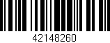 Código de barras (EAN, GTIN, SKU, ISBN): '42148260'
