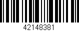 Código de barras (EAN, GTIN, SKU, ISBN): '42148381'