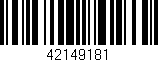 Código de barras (EAN, GTIN, SKU, ISBN): '42149181'