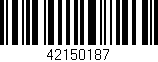 Código de barras (EAN, GTIN, SKU, ISBN): '42150187'