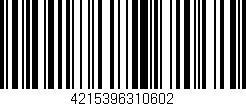 Código de barras (EAN, GTIN, SKU, ISBN): '4215396310602'