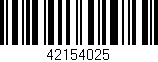 Código de barras (EAN, GTIN, SKU, ISBN): '42154025'