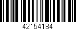 Código de barras (EAN, GTIN, SKU, ISBN): '42154184'