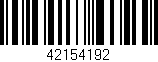 Código de barras (EAN, GTIN, SKU, ISBN): '42154192'