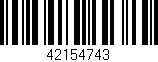 Código de barras (EAN, GTIN, SKU, ISBN): '42154743'