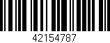Código de barras (EAN, GTIN, SKU, ISBN): '42154787'