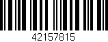Código de barras (EAN, GTIN, SKU, ISBN): '42157815'