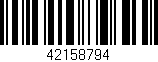 Código de barras (EAN, GTIN, SKU, ISBN): '42158794'