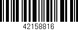 Código de barras (EAN, GTIN, SKU, ISBN): '42158816'