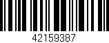 Código de barras (EAN, GTIN, SKU, ISBN): '42159387'