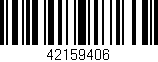 Código de barras (EAN, GTIN, SKU, ISBN): '42159406'