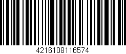 Código de barras (EAN, GTIN, SKU, ISBN): '4216108116574'