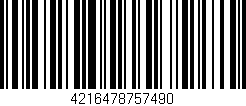 Código de barras (EAN, GTIN, SKU, ISBN): '4216478757490'