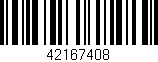 Código de barras (EAN, GTIN, SKU, ISBN): '42167408'