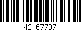 Código de barras (EAN, GTIN, SKU, ISBN): '42167787'