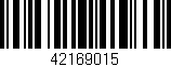 Código de barras (EAN, GTIN, SKU, ISBN): '42169015'