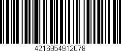 Código de barras (EAN, GTIN, SKU, ISBN): '4216954912078'
