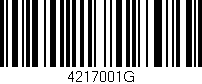 Código de barras (EAN, GTIN, SKU, ISBN): '4217001G'
