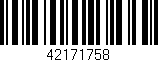 Código de barras (EAN, GTIN, SKU, ISBN): '42171758'