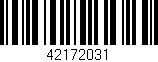 Código de barras (EAN, GTIN, SKU, ISBN): '42172031'