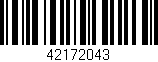 Código de barras (EAN, GTIN, SKU, ISBN): '42172043'