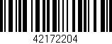 Código de barras (EAN, GTIN, SKU, ISBN): '42172204'