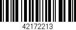 Código de barras (EAN, GTIN, SKU, ISBN): '42172213'