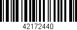 Código de barras (EAN, GTIN, SKU, ISBN): '42172440'