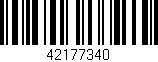 Código de barras (EAN, GTIN, SKU, ISBN): '42177340'