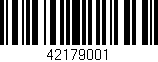 Código de barras (EAN, GTIN, SKU, ISBN): '42179001'