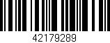 Código de barras (EAN, GTIN, SKU, ISBN): '42179289'