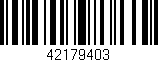 Código de barras (EAN, GTIN, SKU, ISBN): '42179403'