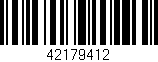 Código de barras (EAN, GTIN, SKU, ISBN): '42179412'