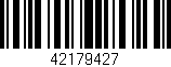 Código de barras (EAN, GTIN, SKU, ISBN): '42179427'
