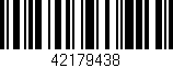 Código de barras (EAN, GTIN, SKU, ISBN): '42179438'
