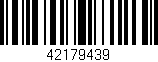 Código de barras (EAN, GTIN, SKU, ISBN): '42179439'