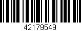 Código de barras (EAN, GTIN, SKU, ISBN): '42179549'