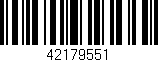 Código de barras (EAN, GTIN, SKU, ISBN): '42179551'