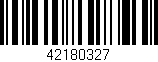 Código de barras (EAN, GTIN, SKU, ISBN): '42180327'