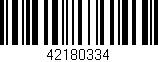 Código de barras (EAN, GTIN, SKU, ISBN): '42180334'